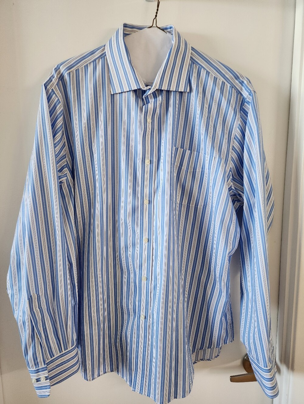 Ralph Lauren Light Blue and White Striped Dress Shirt